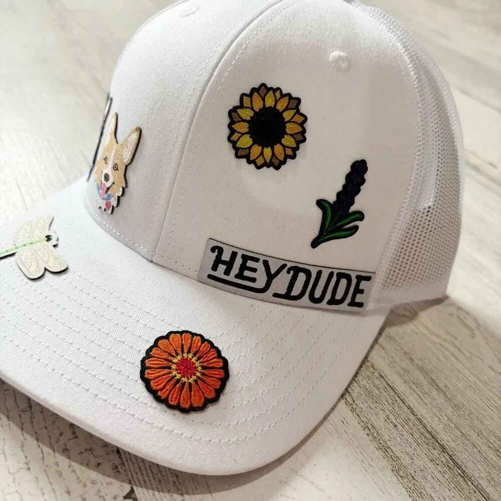 Hey Dude Trucker-hat White & Patchwork